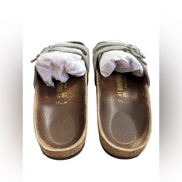 Birkenstock Ibiza Women’s Size US 10 EU 41 Fit Silver Birko-Flor Slide Sandals - Picture 4 of 9